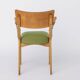 Fauteuil vintage années 1950 Allemagne, chaise en bois de hêtre, restaurée et rembourrée.