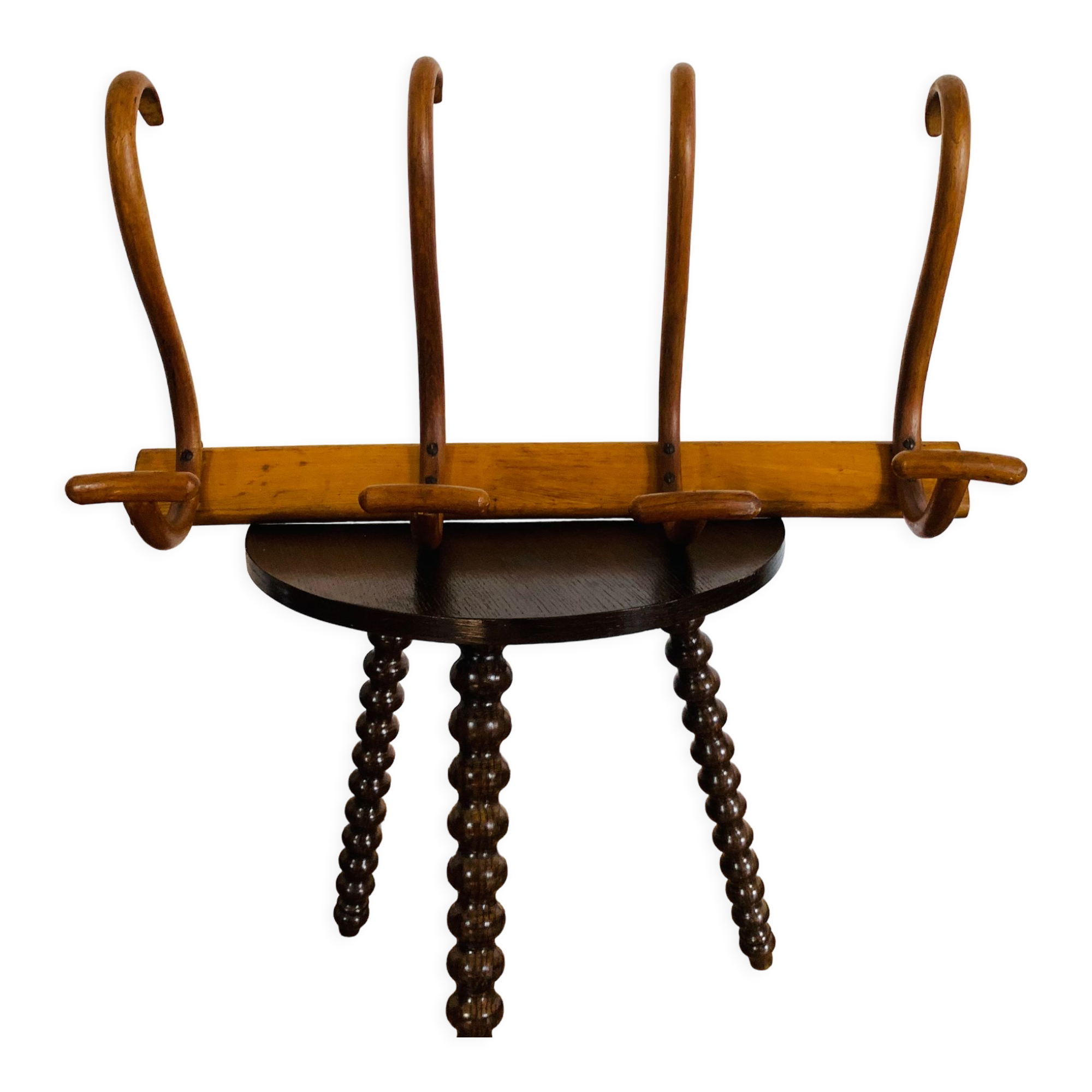 Wall-mounted coat rack 4 hooks