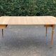 Louis XV extendable round dining table renovated in raw solid wood