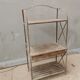 folding metal and wood florist shelves