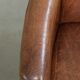 Fauteuil aviateur en cuir de vachette de couleur cognac