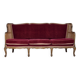 1950s, Danish 3-seater sofa, furniture velour, ash wood, mesh.