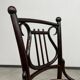 Curved wooden chair attributed to Thonet.