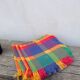 5 multicoloured checked napkins