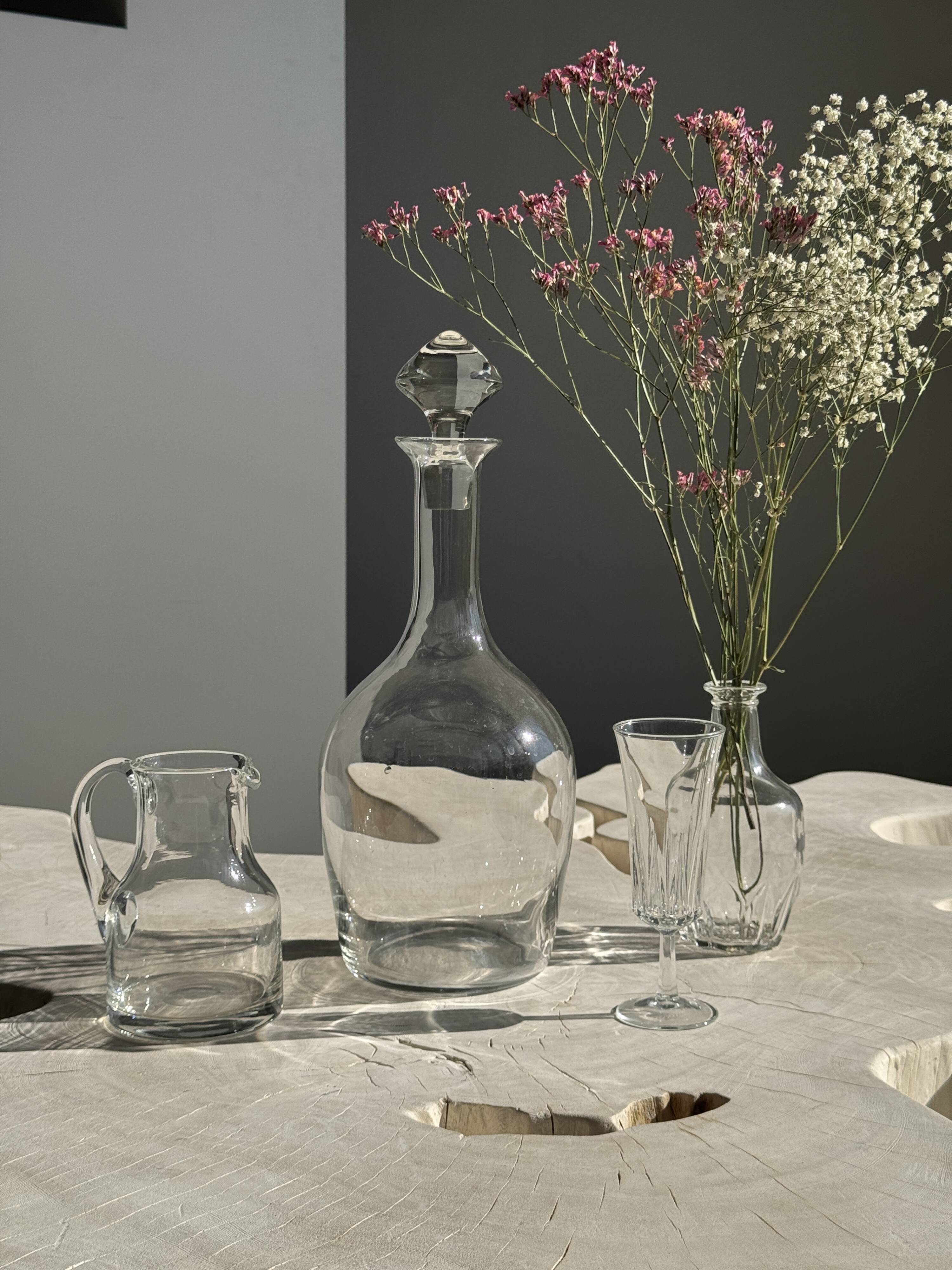 Flacon en verre avec bouchon