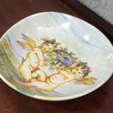 Early 20th century Italian ceramic: empty pocket with cherubs