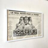 Framed Colgate advertising poster