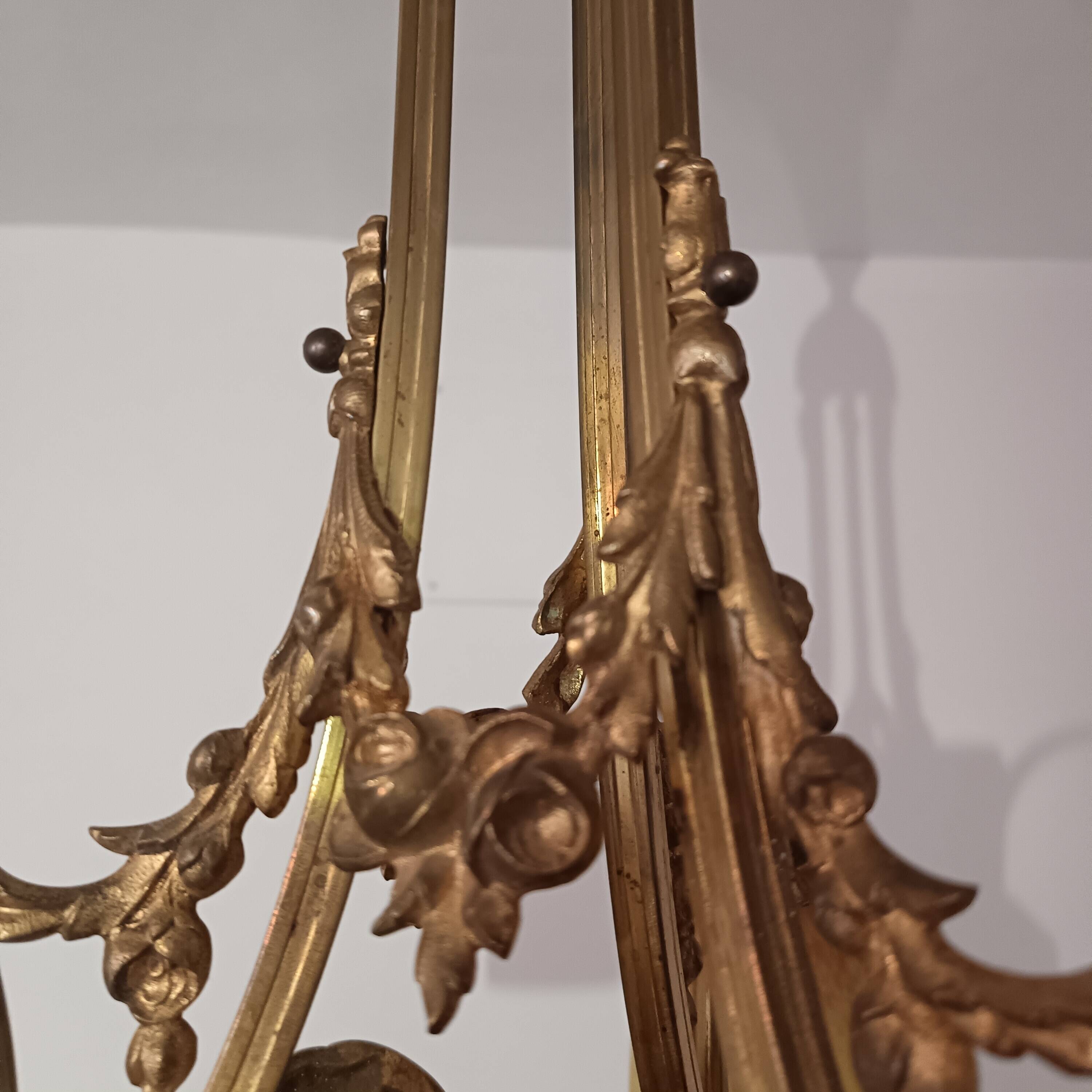Art Deco glass paste chandelier