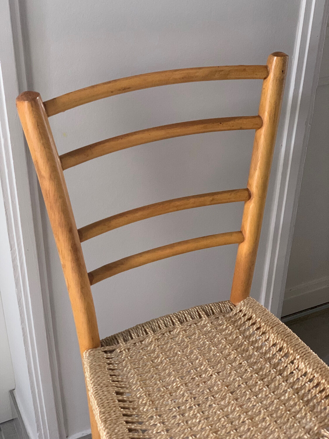 Vintage blond wood chair