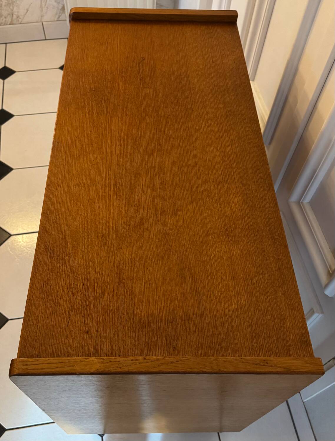 Vintage chest of drawers with compass feet