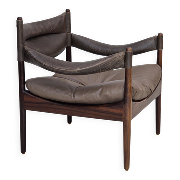 Années 1970, design danois par Kristian Vedel, fauteuil modèle "Modus".