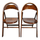 Paire de chaises pliantes Bauhaus B751 par Ligna, Tchécoslovaquie, années 1930.