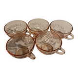 Set of 5 small glass cups