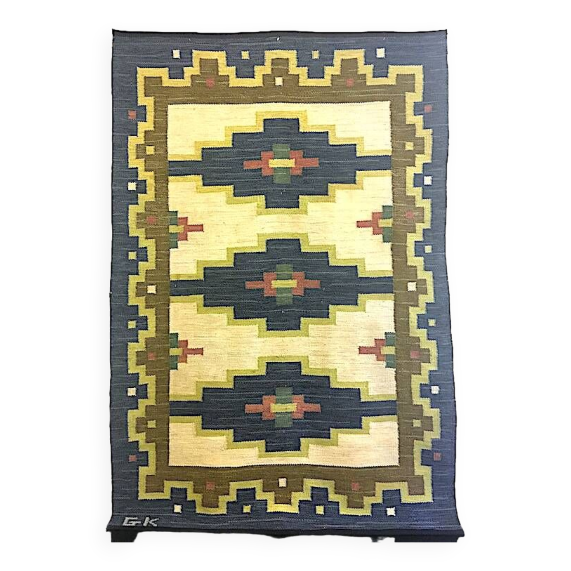 Swedish wool rug from the 50s and 60s