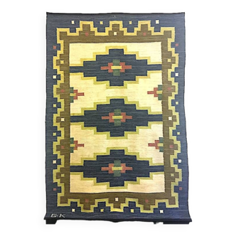 Swedish wool rug from the 50s and 60s