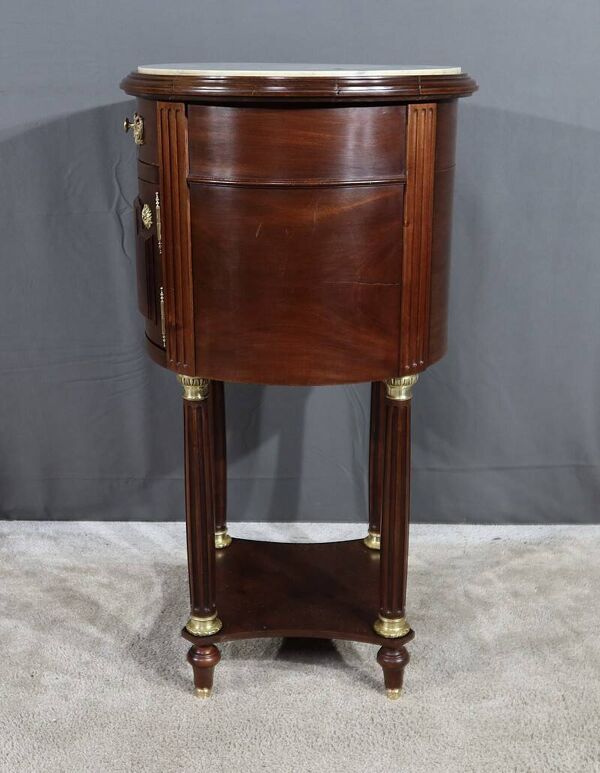 Petite Table Tambour en Acajou, style Louis XVI – Fin XIXe