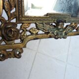Napoleon III gilded metal table mirror