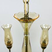 Vintage Murano glass chandelier in amber by De Majo, Italy, 1970s.