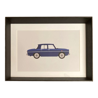 Deco design frame - renault r8 gordini blue