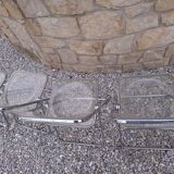 5 vintage 70'S chairs + Giancarlo Piretti Castelli support