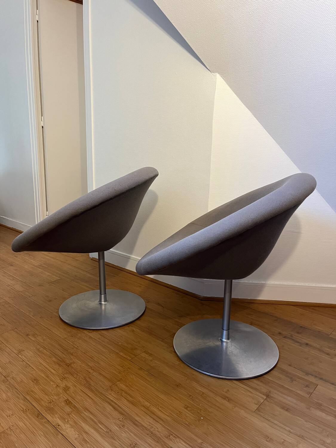 Pair of Little Globe Grey Armchairs (Little Globe)
