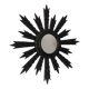 Miroir soleil ancien en bois noire