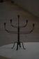 Brutalist Scandinavian candlestick in wrought iron and metal from the mid-20th century.