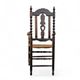 8 (2 x armrest) x ornate wood / bobbin / wicker dining chair / studded chairs