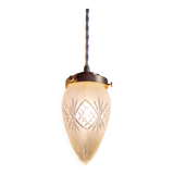 Frosted crystal suspension (3 available), early 20th century.