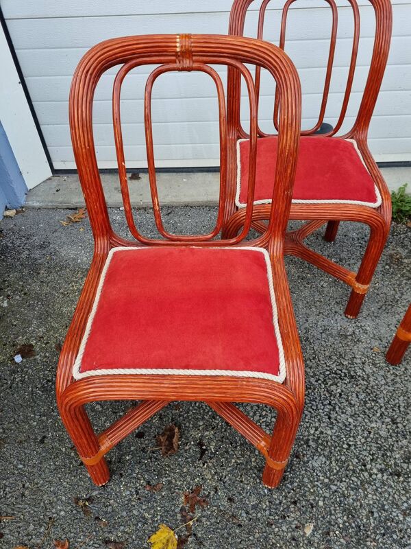 Table & chaises Maugrion Roche Bobois 1980