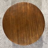 Vintage round coffee table, wooden top and legs