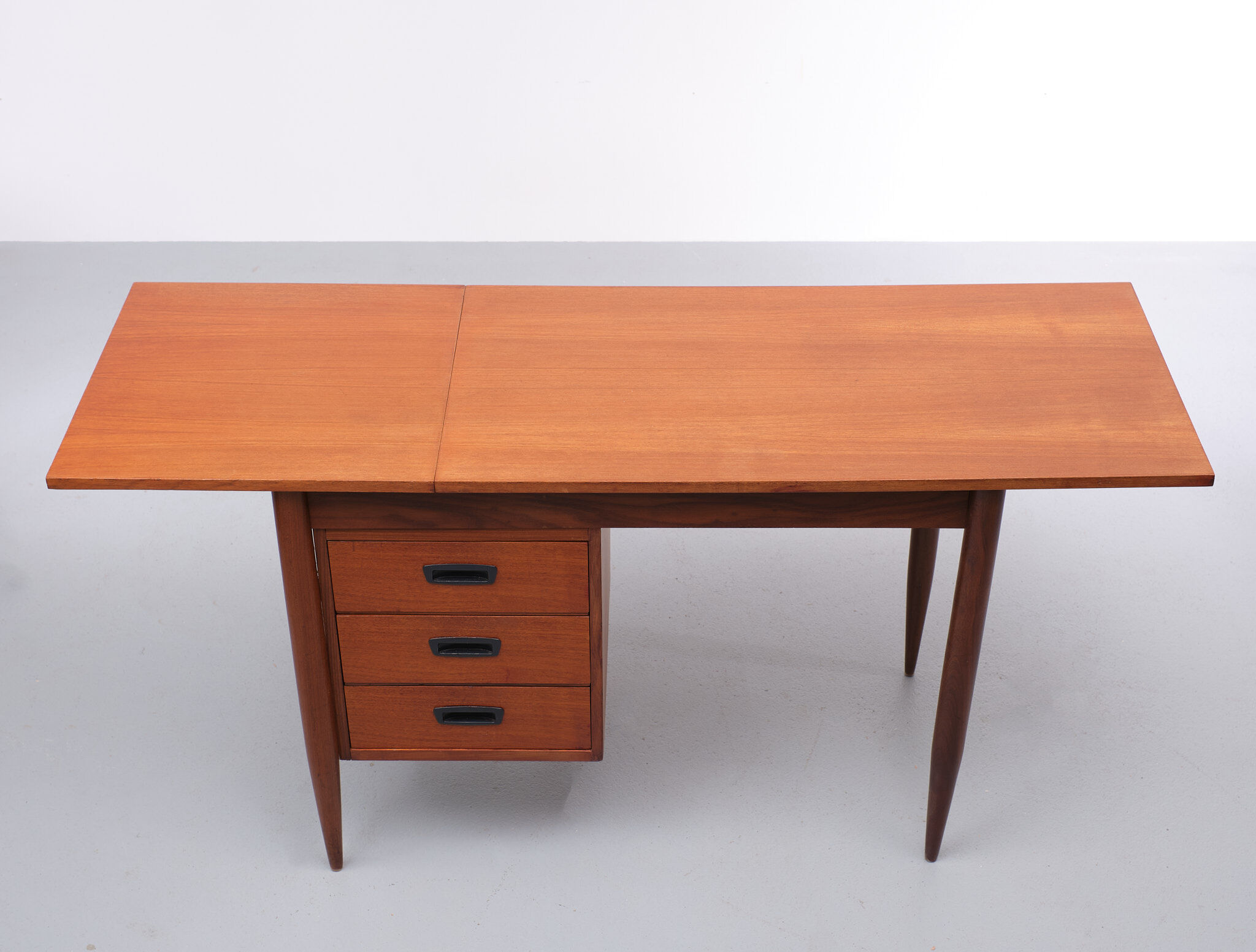 Danish teak drop leaf writing desk by arne vodder, 1960s