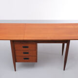 Danish teak drop leaf writing desk by arne vodder, 1960s