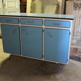 Vintage blue formica buffet
