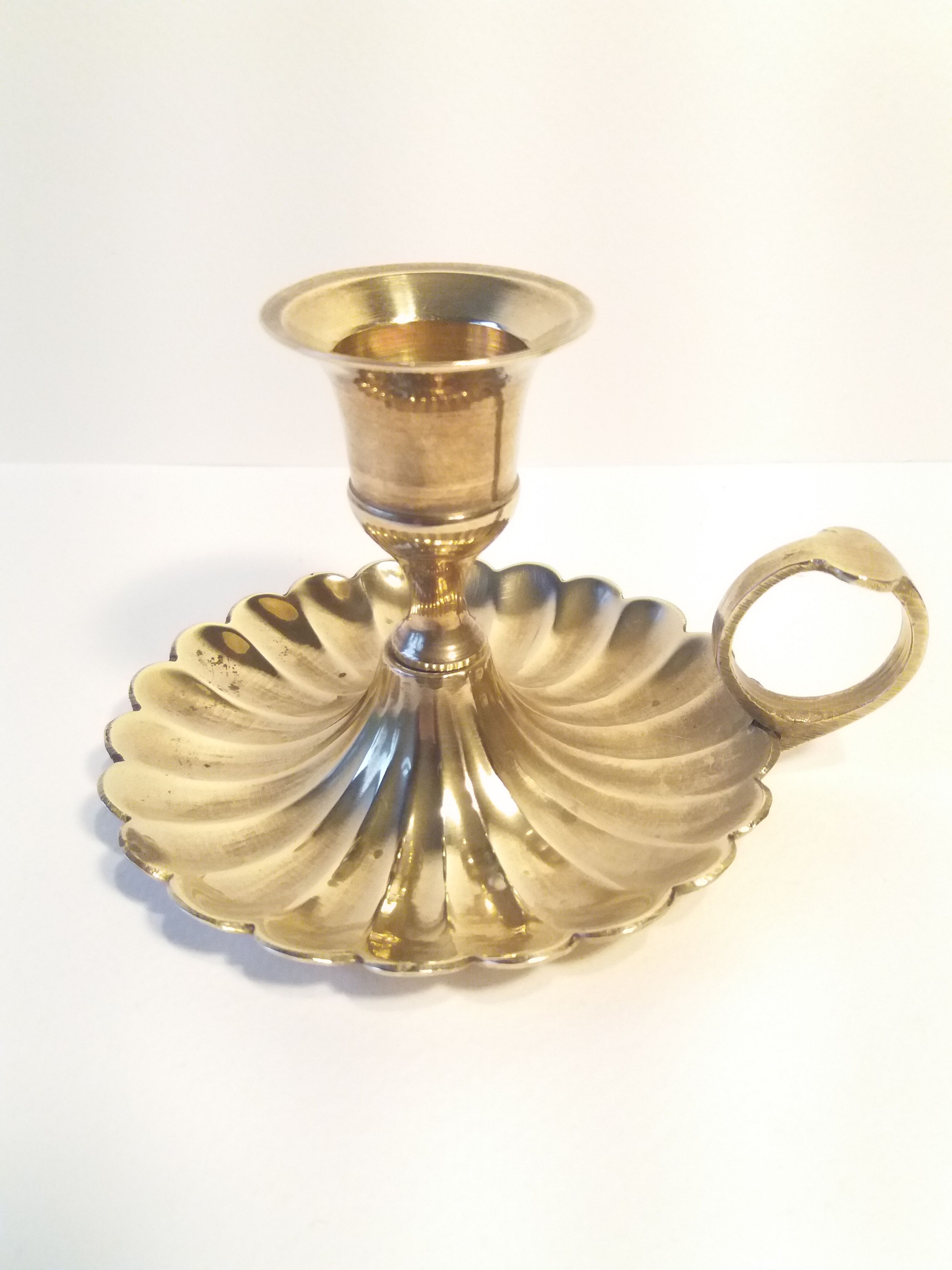 Brass taper candleholder