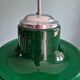 Large vintage pendant lamp in green opaline, 1970s