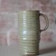Glazed ceramic jug, signed vintage jug, pitcher, carafe, kitchen, collection