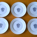 Large antique earthenware dinner plates by Brown-Westhead, Moore & Co.