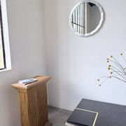 Miroir hexagonal métal brossé 1970