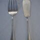 Fish service and its 6 silver-plated metal cutlery in the crossed ribbons model.