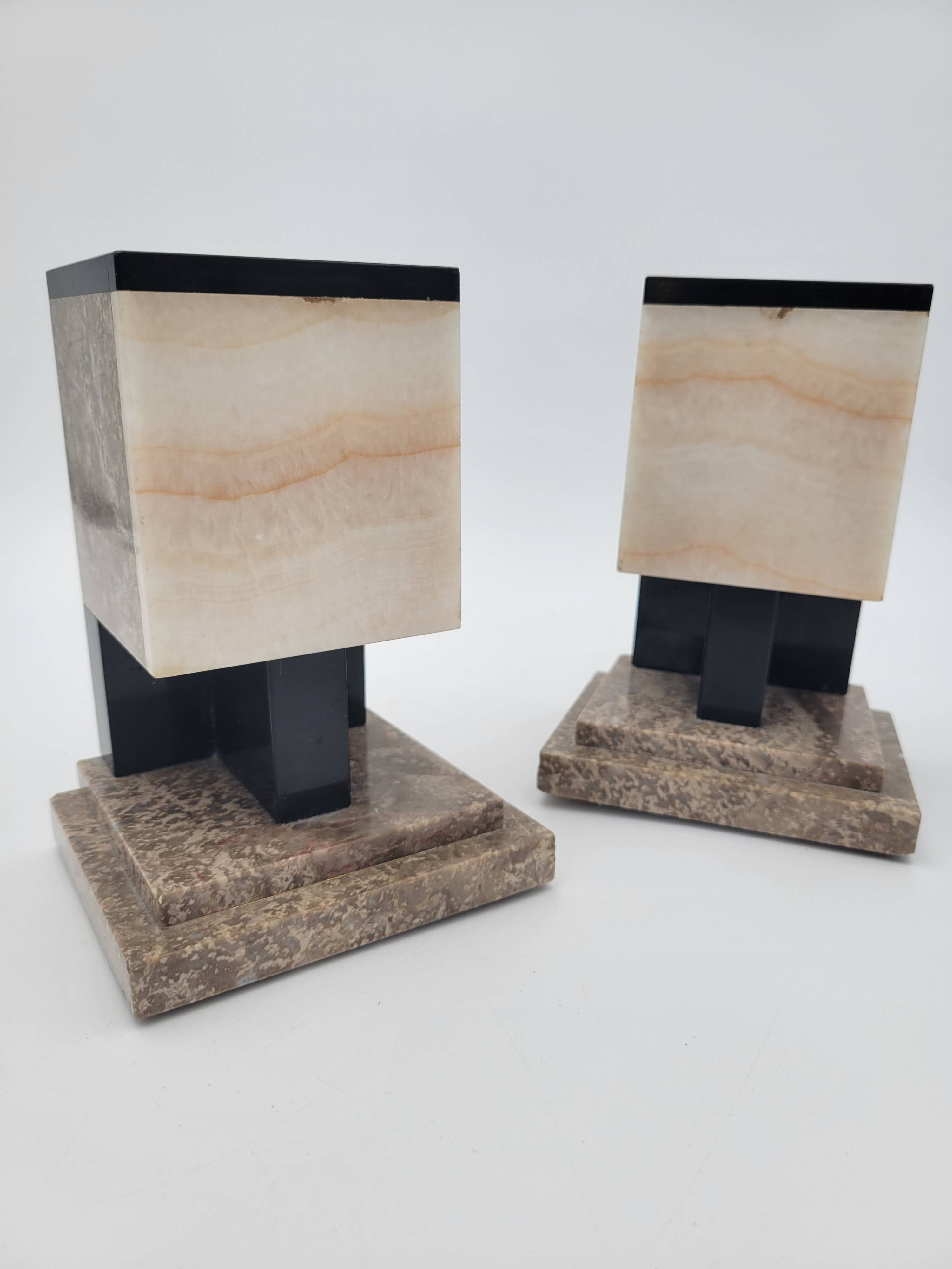 Pair of Marble Fireplace Trims/Bookends