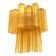 Handcrafted Flush Mount in Gold with Amber Murano Glass by Simoeng