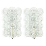 Pair of Mid-Century Bubble Glass Wall Lamps by H. Tynell for Limburg, 1960s