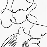 "Les figures immortelles"  - Fait main à l'acrylique noir en édition limitée par Atelier Agapé