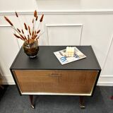 Bar cabinet with compass feet