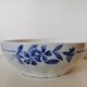 Salad bowl, porcelain bowl Creil et Montereau blue flower