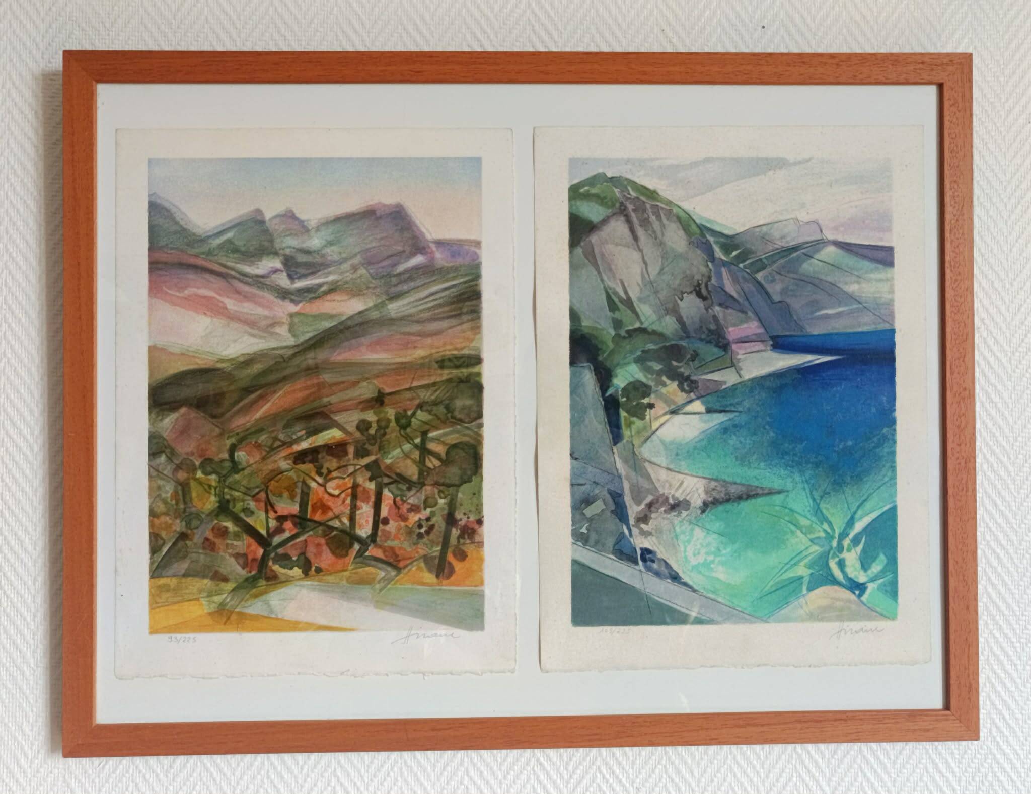 Lithographies Montagne Sainte Victoire, par Camille Hilaire