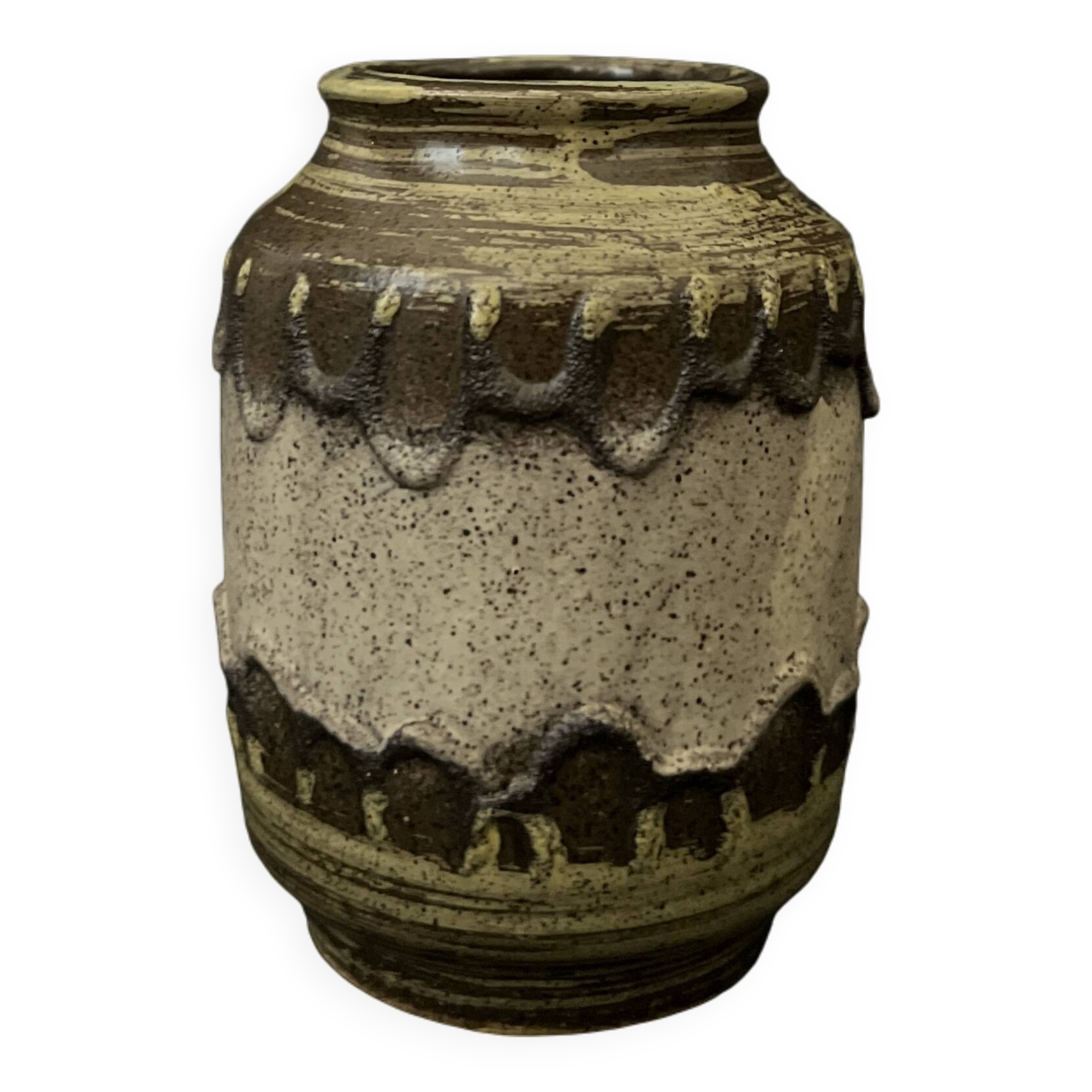 ceramic & enameled vase - Mid-century decorative arts, Germany