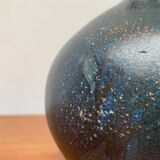 Vintage German brutalist studio pottery vase carafe by Gerhard Liebenthron, 1980.