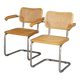 Fauteuils Cesca de Marcel Breuer. Italie, années 1960. Lot de 2